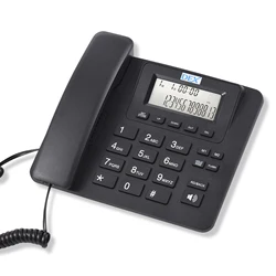 Bisofice Corded Phone Desk Landline Telephone Support One Touch Memory Button/Flash/Last Number Speed Dial 8-Ring Melody