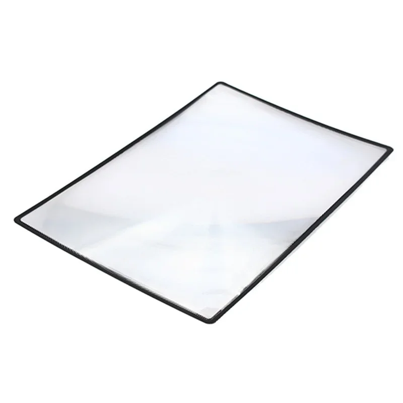 A5 Magnifying Reading Glass Lens Plate PVC Magnifying Glass Plate 180X120 Mm Book Page Bookmark Reading Office Study Supplies