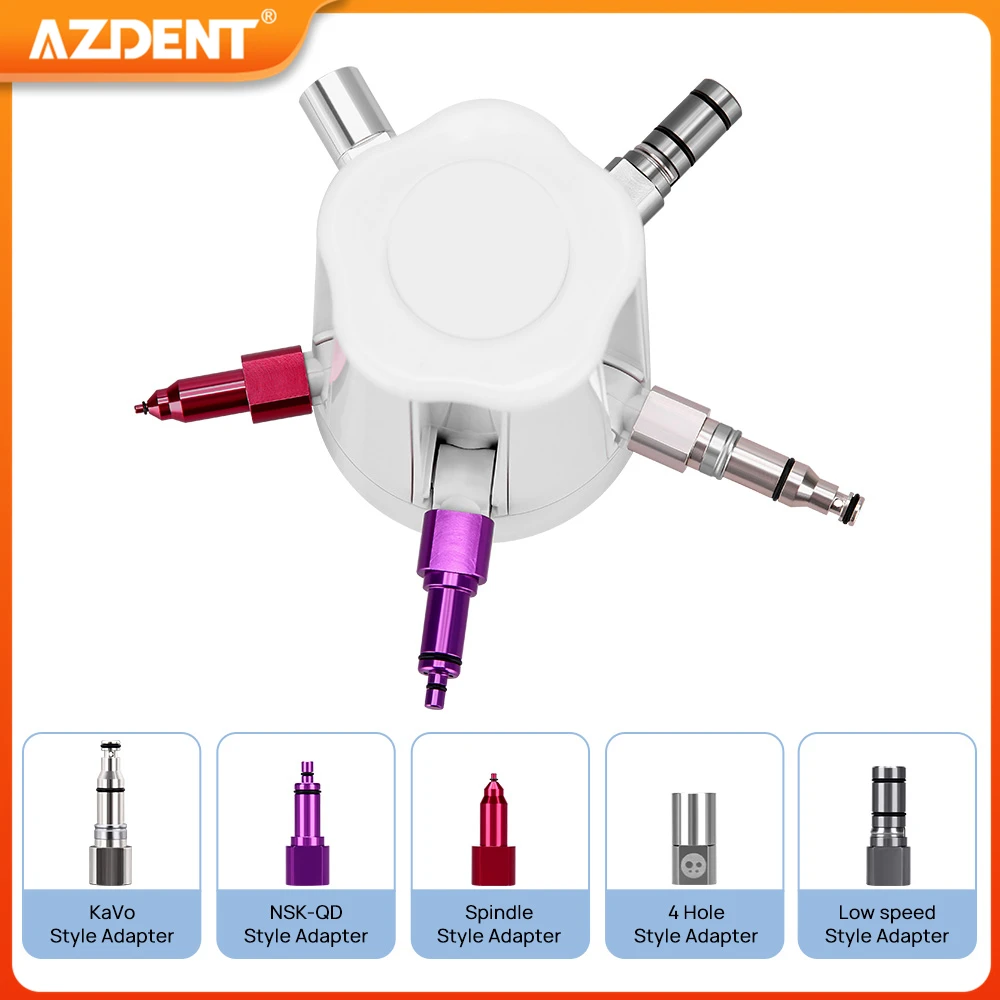 Dental Portable Handpiece Care AZDENT Spray Lubricant Oil Maintenance Universal 5 Nozzles for Standard Spray Dentistry Tool