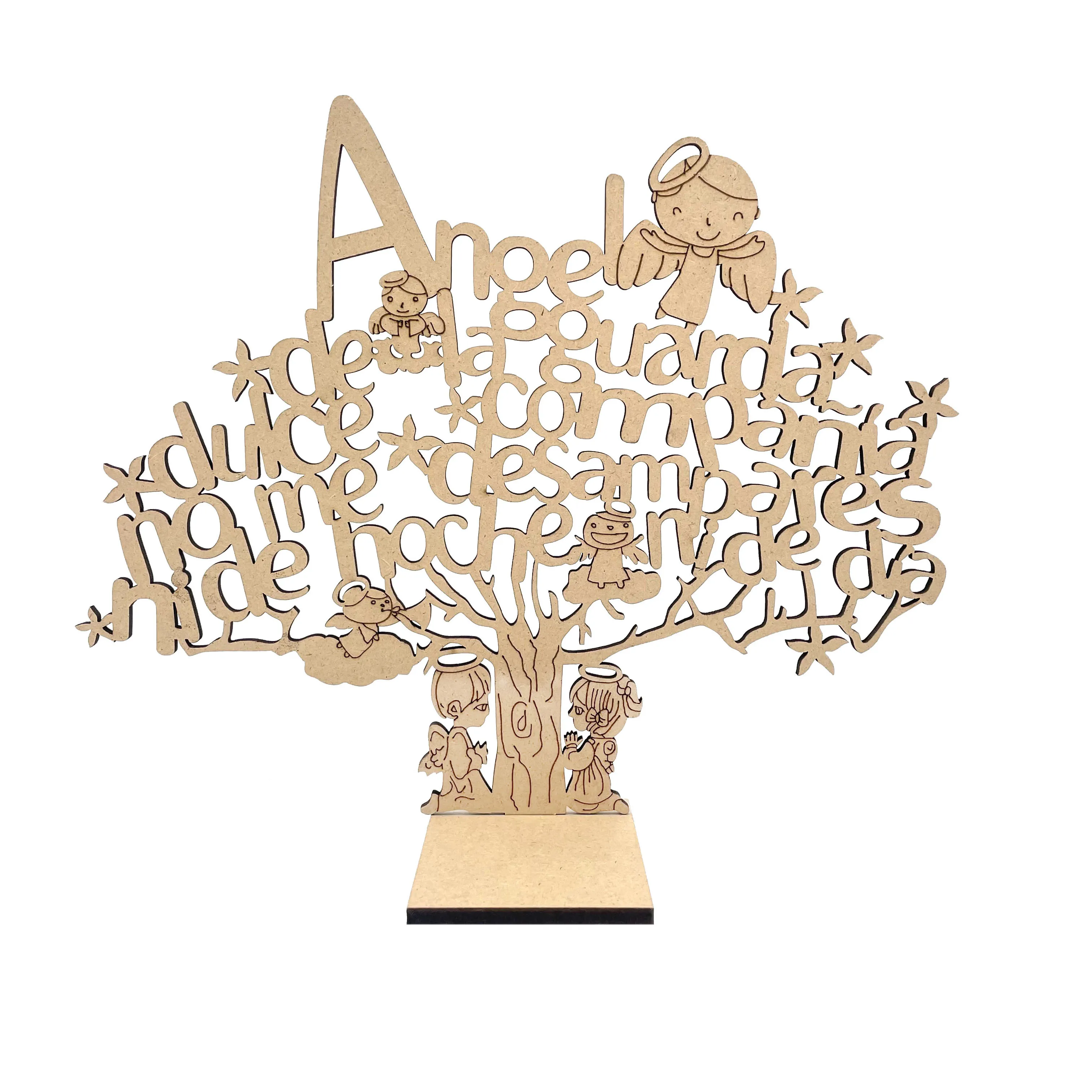 

12 дюймов, 2 шт., деревянное дерево с крестом и молитвой, детский ангел, крещение, первое причастие, крестины, религия, подарки