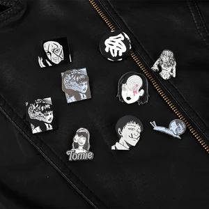 Papel de filme Esmalte Pin, Papel de filme, Horror Terror Broches, Joia de filme criativo Presente para amigos, Chapéu, Bolsa, Roupas, Emblemas de lapela 8 principais vendas pins filme - №4