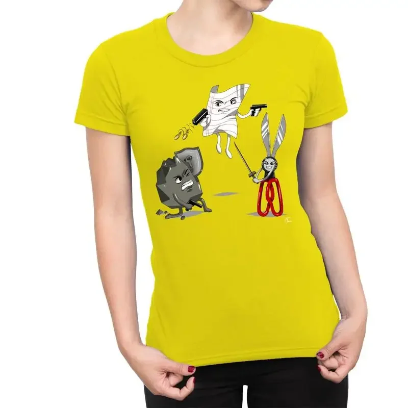 1T T Shirt Womens Rock Paper Scissors Fight