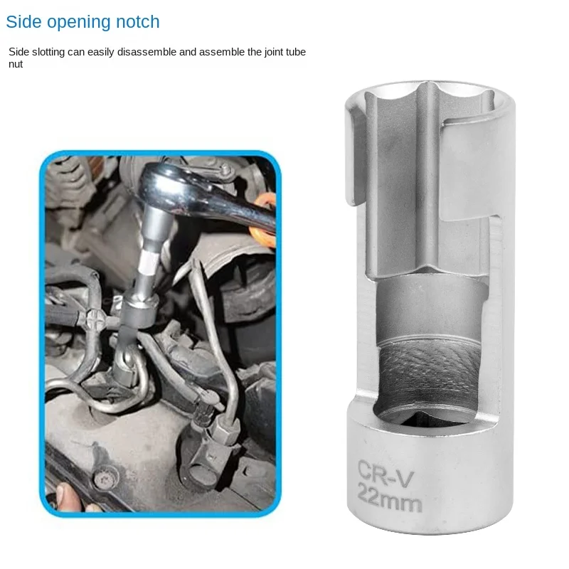 Open Oil Pipe Disassembly Sleeve Slotted Oxygen Sensor Wrench Diesel Fuel Injection Hexagonal Repair Tool