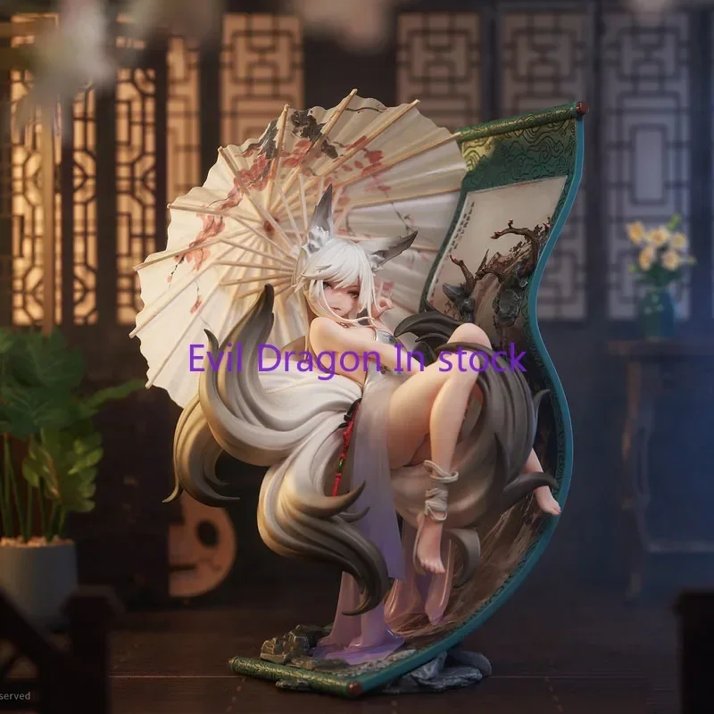 

In Stock Genuine Original AniMester Painting Fox · Mo Li Anime Figure PVC 25cm 1/7 Model Dolls Satuette Toys Ornament Gift