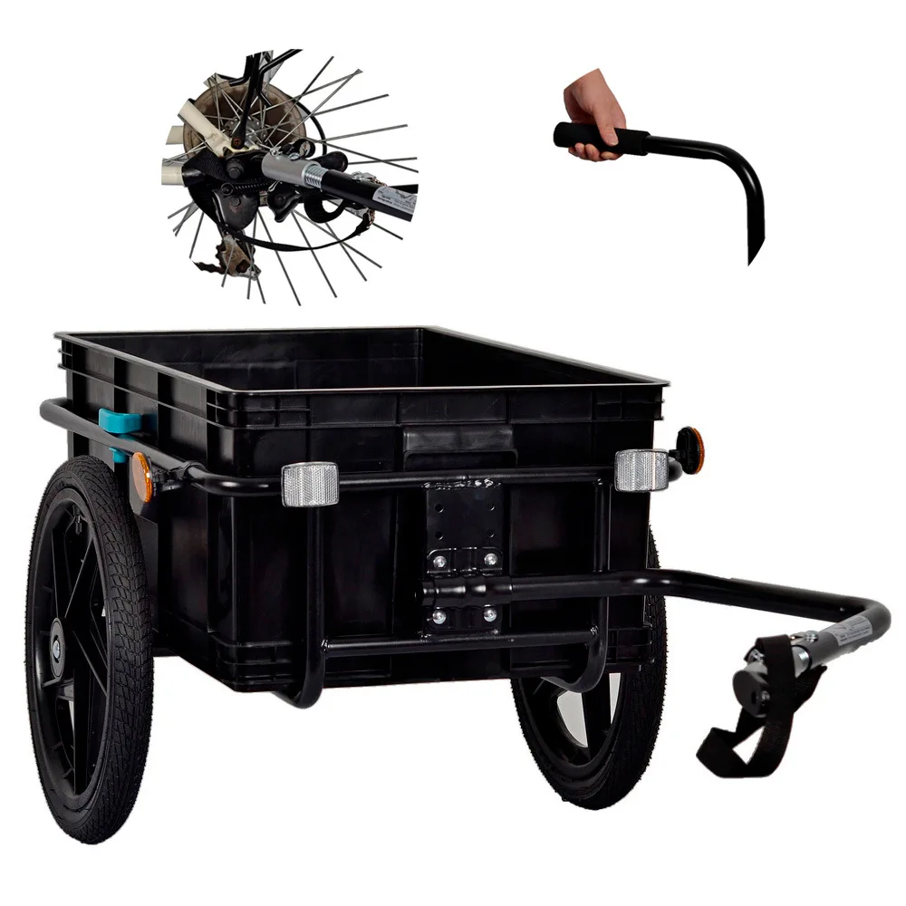 

Bicycle Cargo Trailer With Removable Box And Waterproof Cover