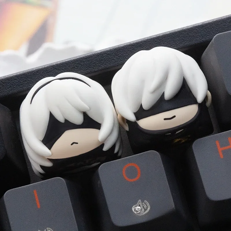 NieR: Automata Keycap 3D Impresso Resina Gaming Keycaps Acessórios Personalização Personalizada Cartoon Teclado Mecânico Keycaps