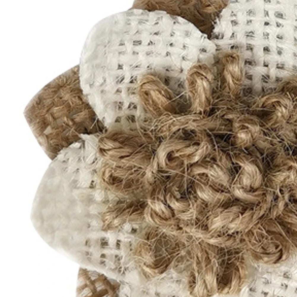 

6Pcs Natural Burlap Flowers Handmade Rustic Chic DIY Decor for Wedding Party Vintage Floral Crafts Delicate Burlap Flower