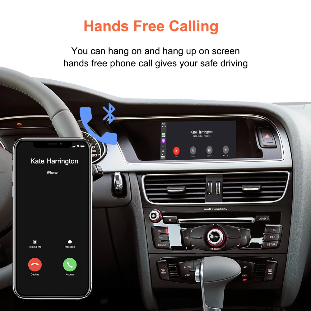 Bonroad OEM Bildschirm-Upgrade-Schnittstelle für Audi A4 B8 A5 Q5 2009-2015 Audi Concert Symphony Carplay Android Auto Modul Smart Box – Detail 12