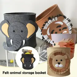 Cotton Animal Storage Basket Kids Toys Clothes Shoes Organizer Sundries Folding Storage Box Cabinet Home Basket Container