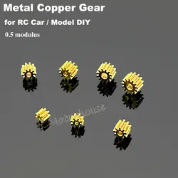 5pcs/lot 0.5 Modulus 7T 8T 9T 10T 11T 12T 13T Metal Copper Gear Pinion transmission Gear Fit 1mm 1.5mm 2mm 2.3mm Shaft DIY Toy