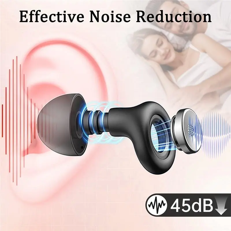 HFES Silicone For Sleeping Ear Plugs Noise Cancelling 45Db, Hearing Protection Earplug For Concerts, Snoring, Travel, Study - view 4