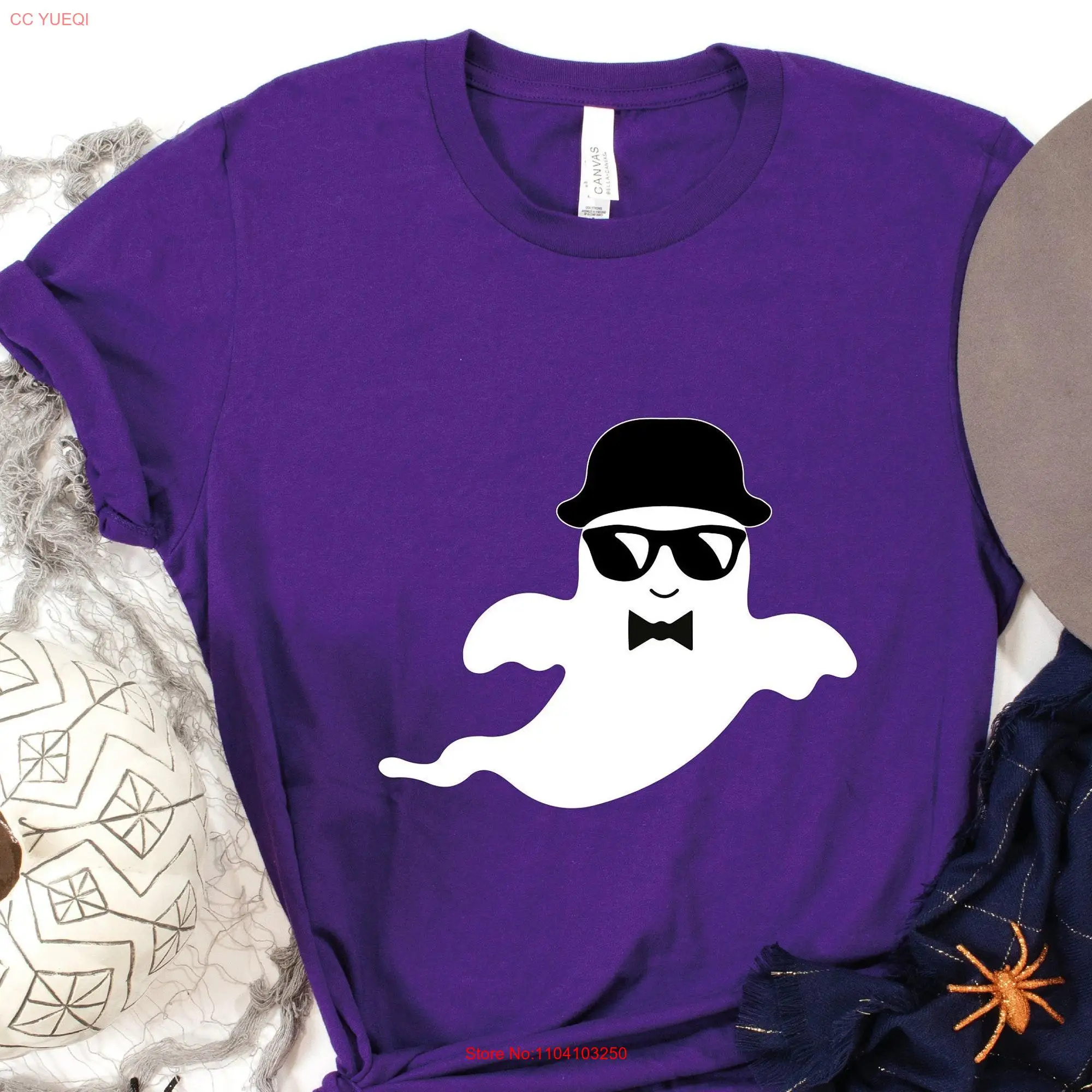 Ghost Halloween Theme T Shirt Cute And Scary Clothing  Vibes Comfort Colors long or short sleeves