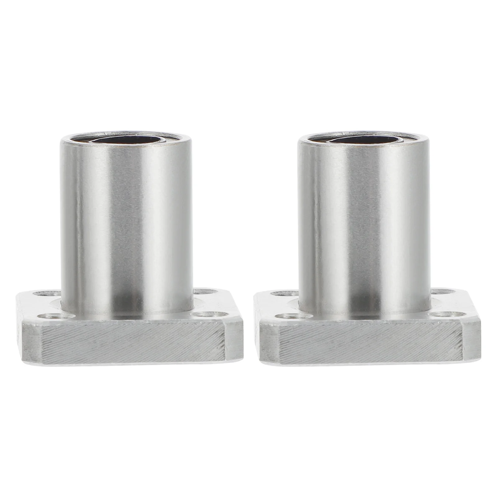 

2 Pcs Flange Bearing Linear Ball Bearings Nickel Plated Round Printer High Load Long Stroke Practical Use