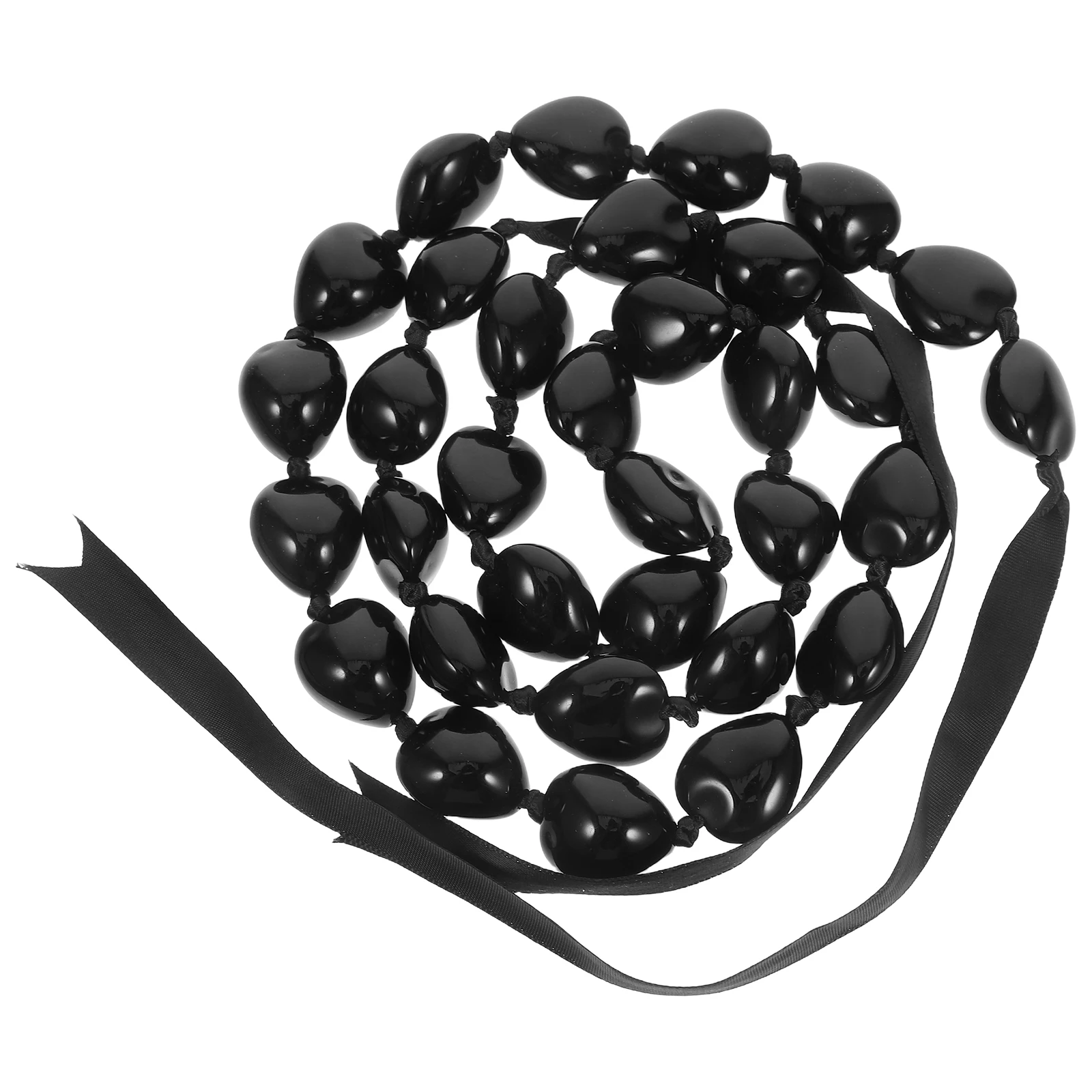 

Acrylic Bead Necklace Chunky with Ribbon Bow Advanced College Graduation Pendant Flower Lei