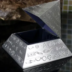 Classical Pyramid Jewelry Box Metal Egyptian Pyramid Decoration Jewelry Small Trinket Storage Keepsake Box