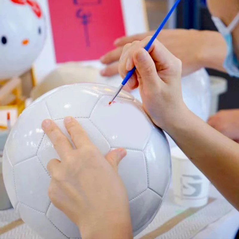 White Soccer Ball Size 5 Kids DIY Training Entertainment Game Party Painting Football Balls Gift For Children