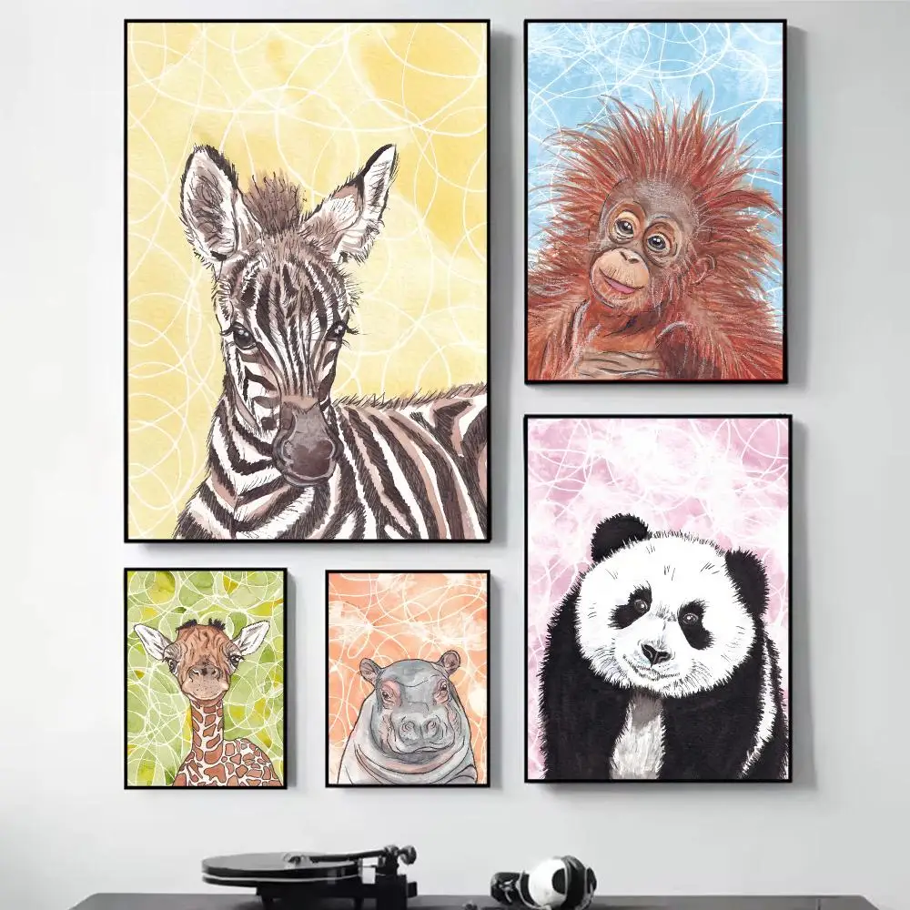 Wild Life Painting Painting Calligraphy Self Adhesive Wall Art Waterproof Print For Bedroom Living Room Hallway Home Decor