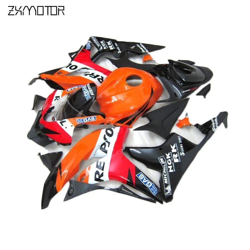 

New Lowest Price Motorcycle Fairing kits for Honda CBR600RR F5 2007 2008 orange black fairing set cbr 600 rr f5 07 08 26