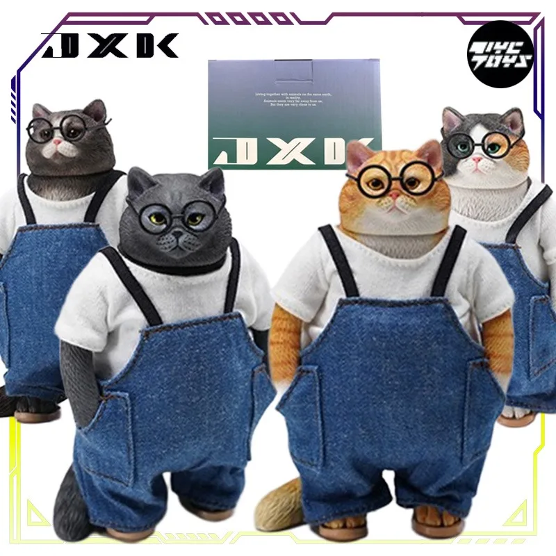 

JXK Original 1/6 Fat Cat Series Orange Cat, Blue Cat, American Shorthair Cat Anime Action Figure Model Toys Model Gifts for Boys