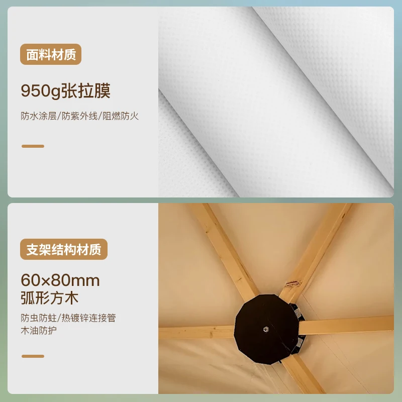 Barraca grande com cúpula, barraca esférica enorme