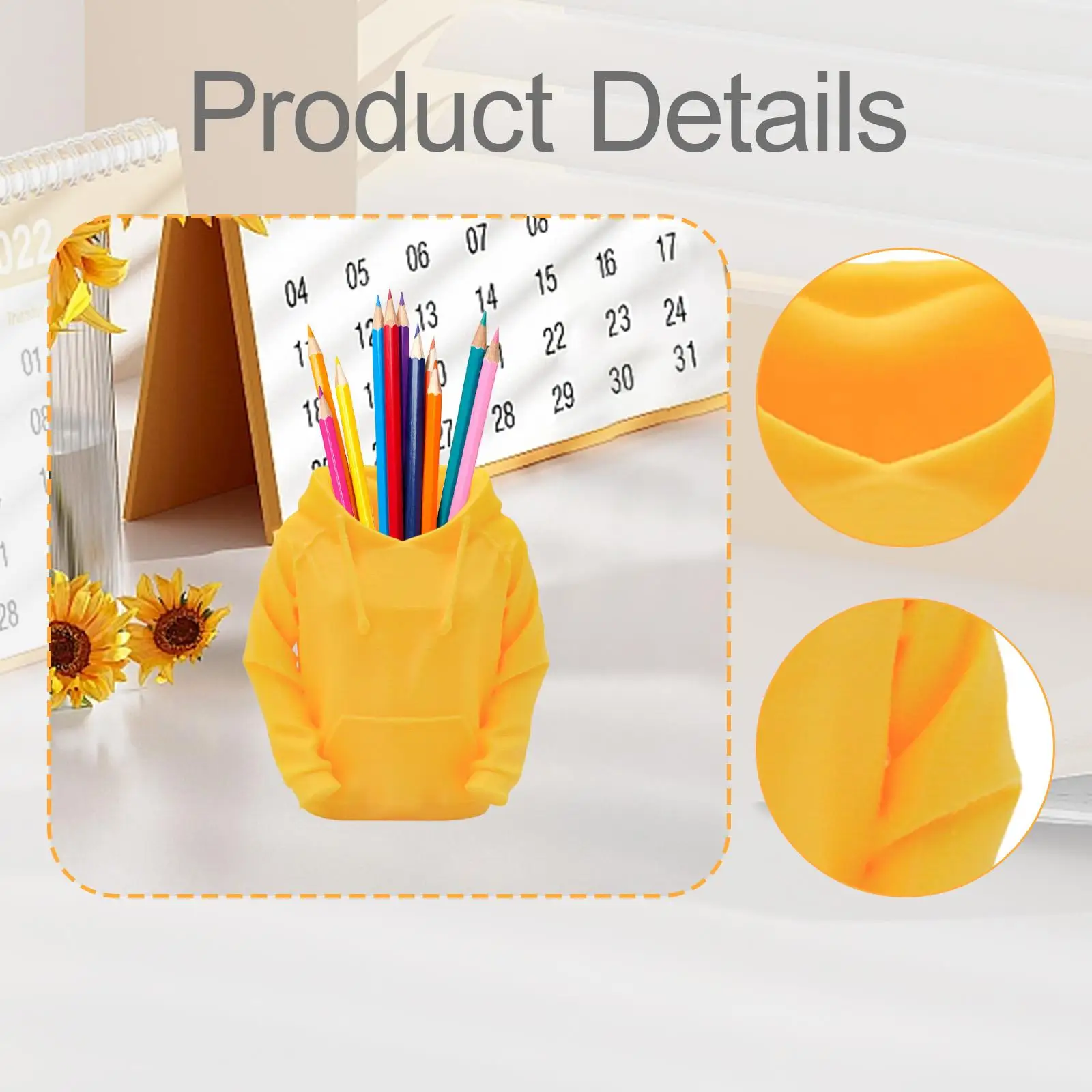 Hoodie Pen Holder Birthday Gift Creative Art Crafts Pencil Cup Pencil Storage Holder Tabletop Ornament for Home Shelf Office