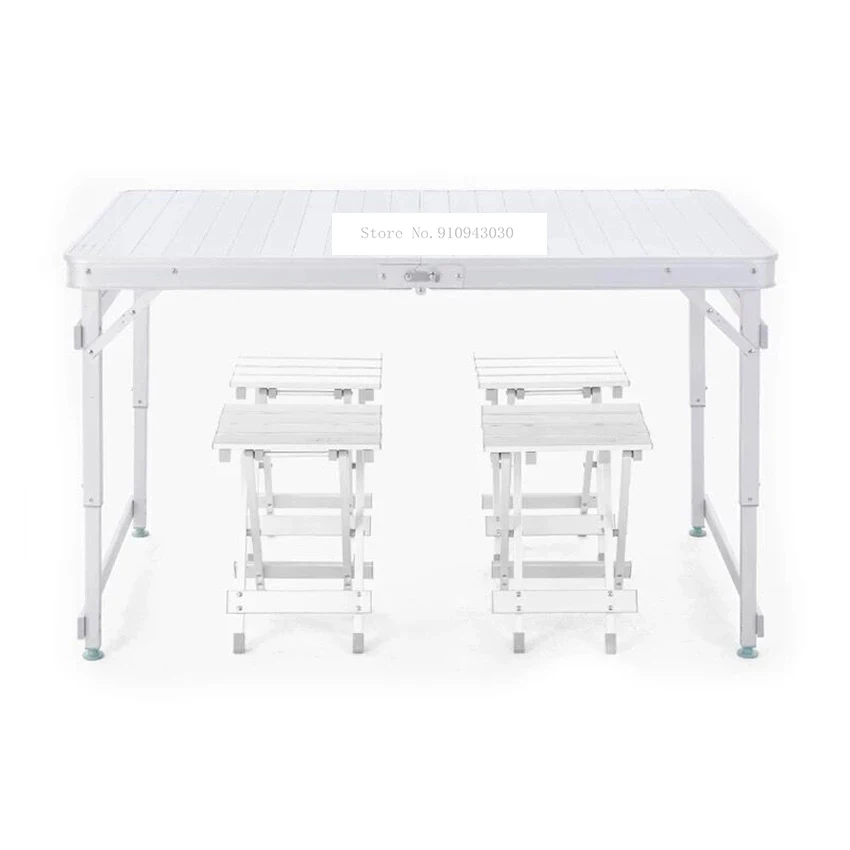 Aluminum One Table Four Benches Portable Table And Chair Set NZA-01 Beach Outdoor Folding Table Chair All Aviation
