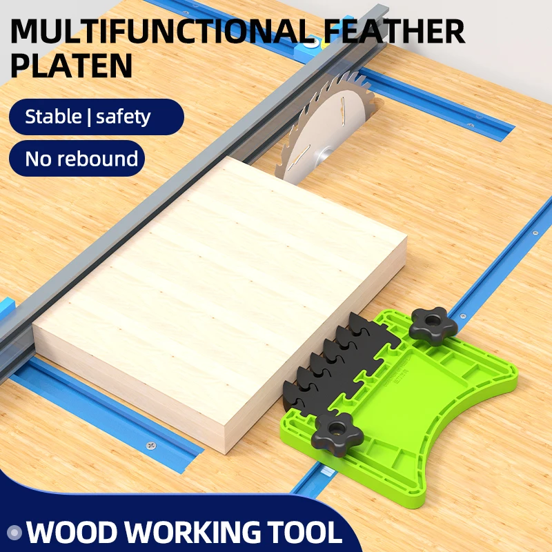 Multifunctional Feather Board with Enhanced Friction Baffle Non-Slip Woodworking Safty Board for Table Saw and Circle Saw