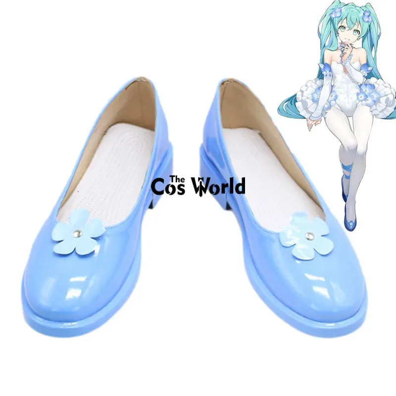 

Miku Flower Fairy Nemophila Anime Customize Cosplay Shoes