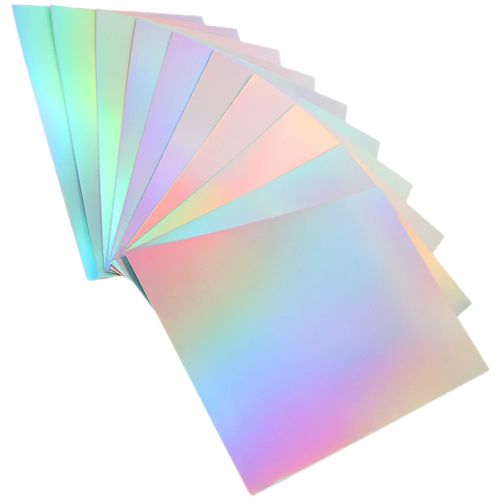 Crafts Metallic Rainbow Cardboard Painting Cardstock Paper Scrapbook Holographic Diy Craft Material Decals for Child