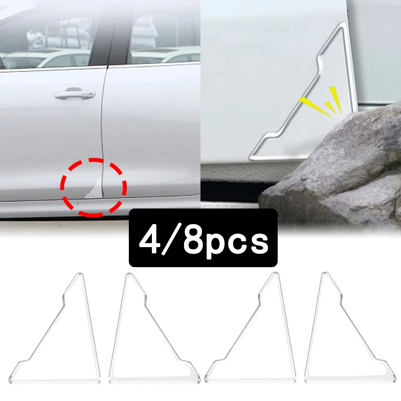 

Transparent Car Door Corner Sticker Anti-collision Protector Silicone Anti-Scratch Decals Cover Car Door Protection 4/8pcs