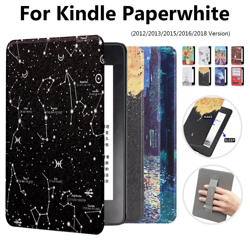 

Ultra Slim PU Leather Auto Wake/Sleep e-Books Reader Magnetic Cover Protective Shell Smart Case For Kindle Paperwhite 1/2/3/4