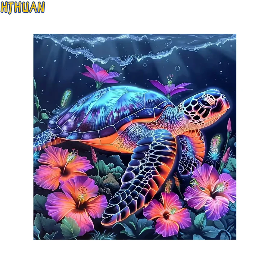 5D Diy Diamond Painting Animal tortoise Full Round Square Drill Rhinestone Mosaic Wall Art Picture Home Decoration Birthday Gift