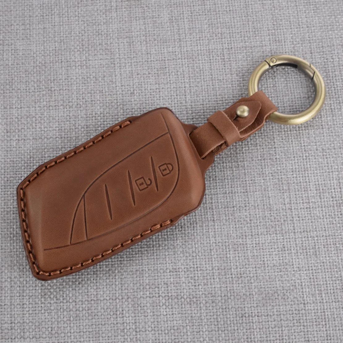 

2 Button Smart Fob Remote Key Cover Case Shell Protector Leather Brown fit for Lexus ES LS NX RX UX TX GX RZ LC LX LM 2024
