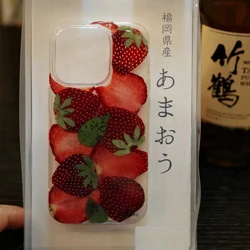 Korean Style Strawberry Mobile Phone Case for IPhone 15 14 11 12 13 Pro Max Transparent Mobile Phone Case for IPhone XR XS MAX