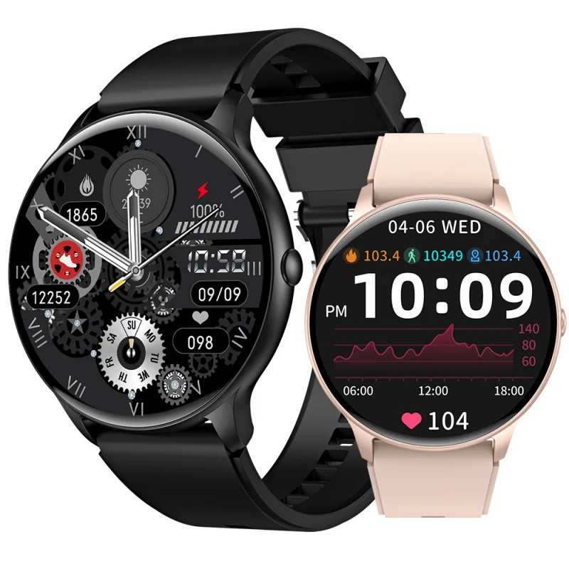 Watch New round Screen Heart Rate Blood Oxygen Monitoring Outdoor Sports Waterproof Watch in Stock