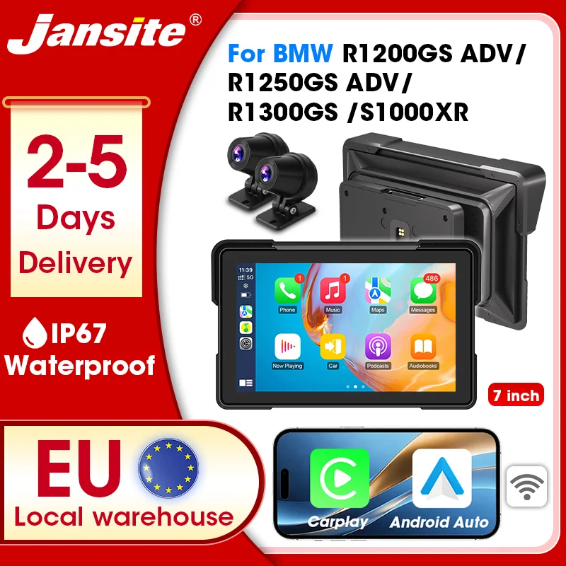 Digitales Motorrad-Armaturenbrett für BMW R1200GS R1250GS S1000XR R1300GS Carplay Android Auto Tragbare Motorrad-Navigation GPS Dual-Bluetooth
