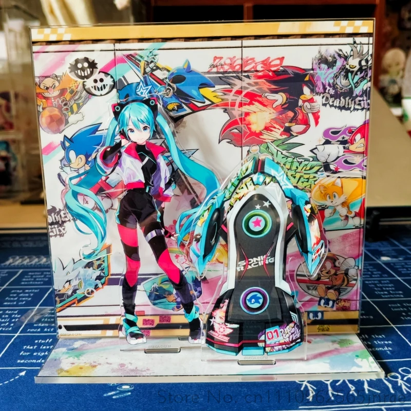 sega-acrylic-stand-hatsune-miku-sonic-racing-cross-world-anime-collectible-desktop-decoration-for-anime-collectors