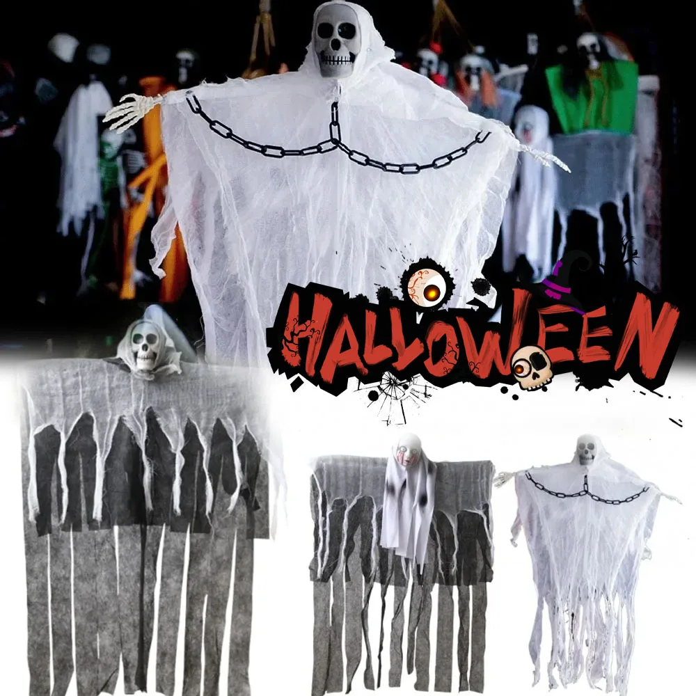 Halloween Dekoration Hängen Geist Skelett Kopf Gaze Gruseliges Gesicht Spukhaus Tür Horror Prop Geist Hängen Ornament