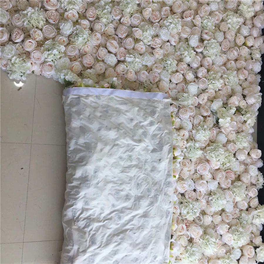 SPR 3D Design silk cloth back wall for baby show birthday Ceiling  Rose Hydrangea Artificial Flower Decoration Wedding Backdrop