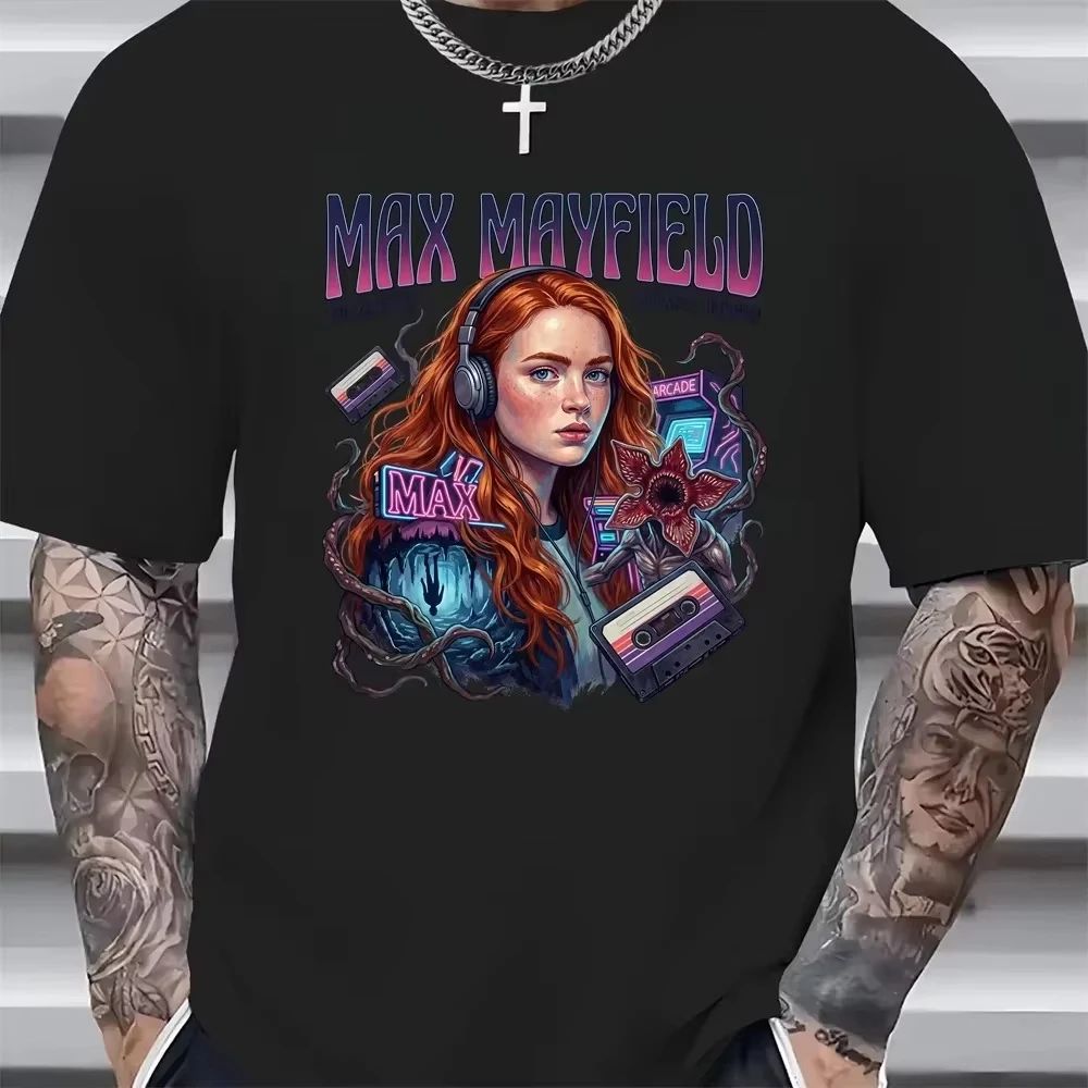 2026 Retro Cassette Tape Art Print T-shirt Unisex Short Sleeve Crew Neck Cotton Fantasy Street Tees