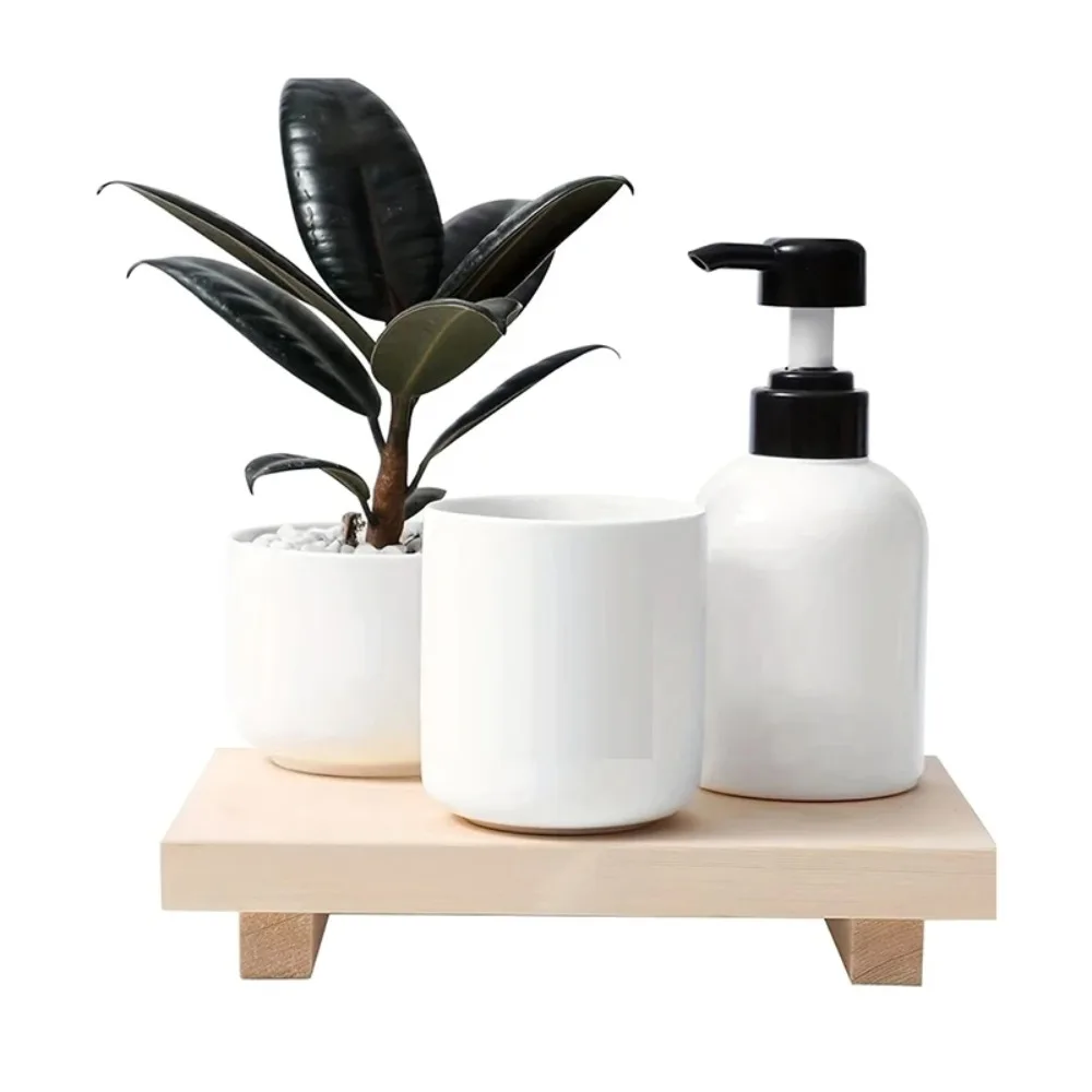 

Home Decor Wooden Wood Tray Retro Decorative Storage Holder Tray Minimalist Hands Soap Holde Kitchen Seasoning Holder Vanity