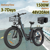 Ridstar MN-26 E Bike 1500W Motor 48V20AH Battery Hydraulic Brake Electric Bike 26-Inch Fat Tire All Terrain Electric Bicycle