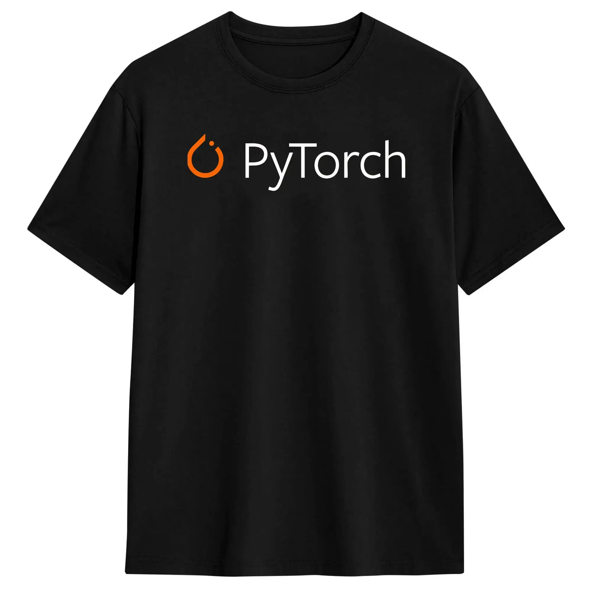 Pytorch Logo T Shirt Summer  Aesthetic T-Shirts 100 Cotton Leisure Tshirt For Men Casual Top Tees