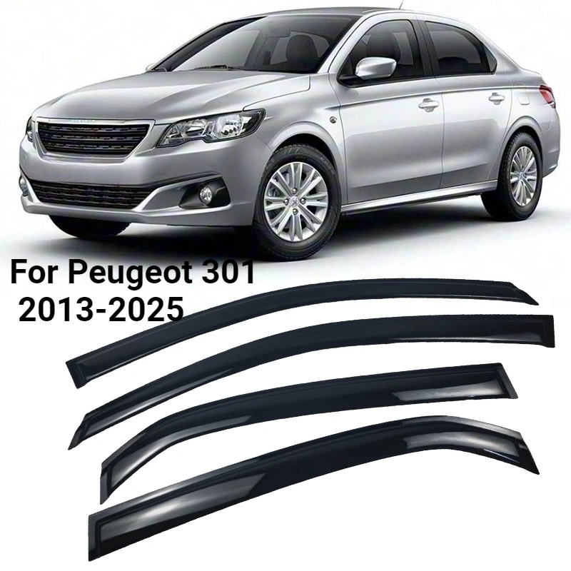 

Дефлекторы окон для Peugeot 301 2013-2025: Ветровики, защита от солнца и дождя, аксессуары