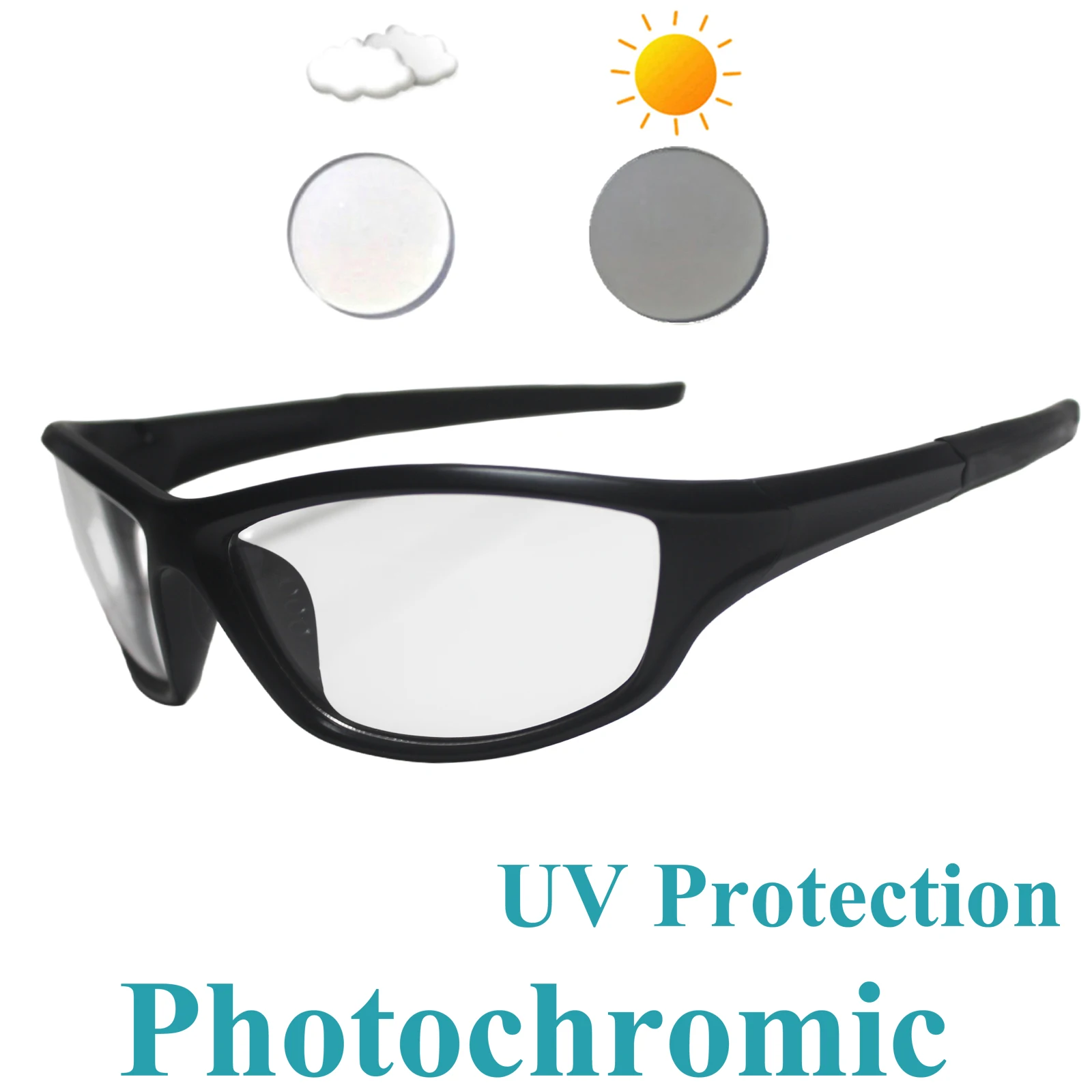 Photochrome Fahrradbrille Fahrrad-Eyewear für Männer und Frauen MTB Bike Baseball Sportsonnenbrille Wander- Angler- und Laufbrille – Detail 7
