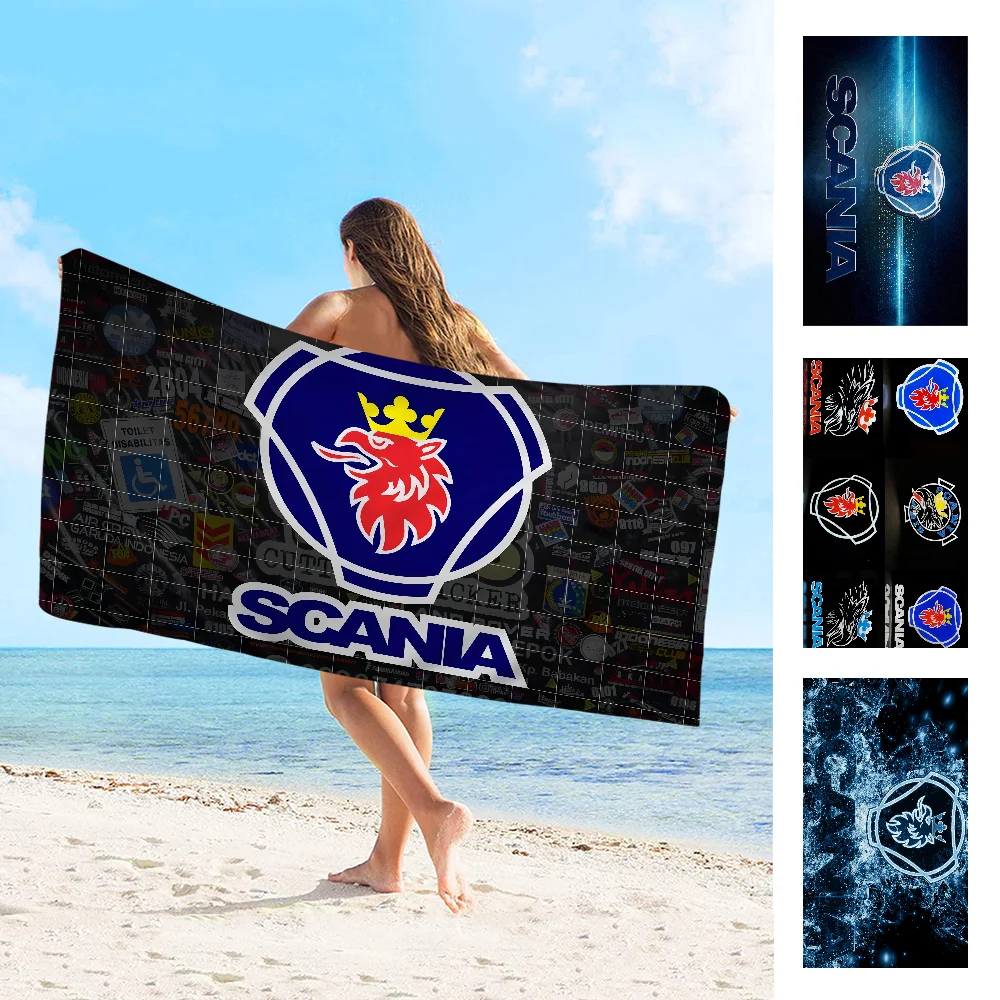 S-Scanias-S Top Class TruckBath Towel Microfiber Soft Water Absorbing Breathable For Girl Kids Decorative Cartoon Beach Towel