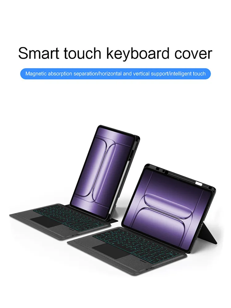 Clavier magique pour OPPO Pad 4 Pro 13,2 pouces 2025, étui avec rétroéclairage et pavé tactile, clavier pour OnePlus Pad 3 2Pro 13,2 pouces