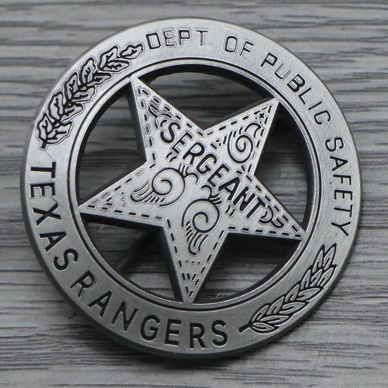 

1Pc Copy Texas Rangers Badges Pins Cosplay Prop Film Collectibles Medal Badge