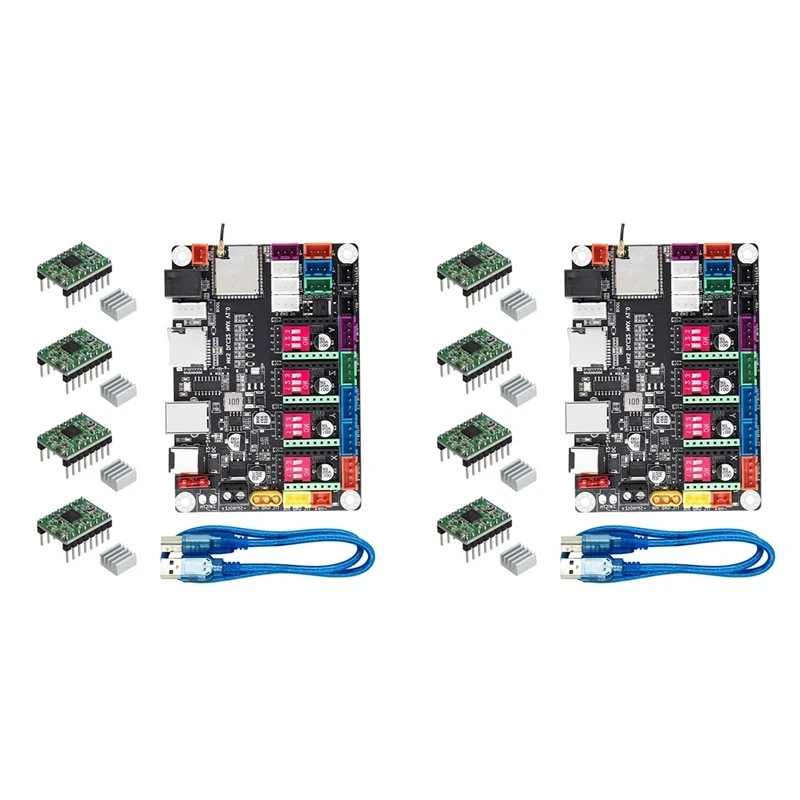 ABMS-2X MKS DLC32 MAX CNC Router Board Laser Engraving Machine 4-Axis Controller Woodwork Laser Engraver Motherboard