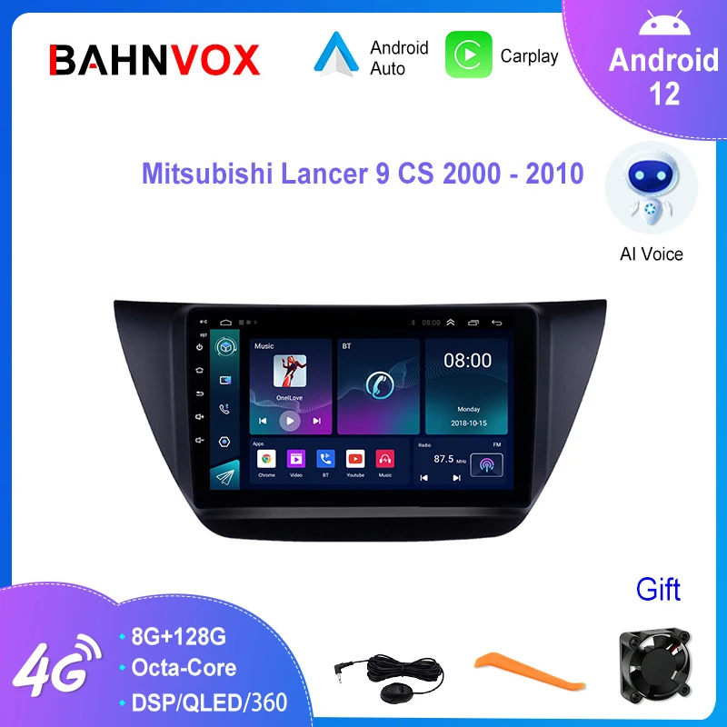 

9 "Android 12.0 автомобильное радио для Mitsubishi Lancer 9 CS 2000 2010 GPS-навигация мультимедийный видеоплеер стерео Carplay головное устройство